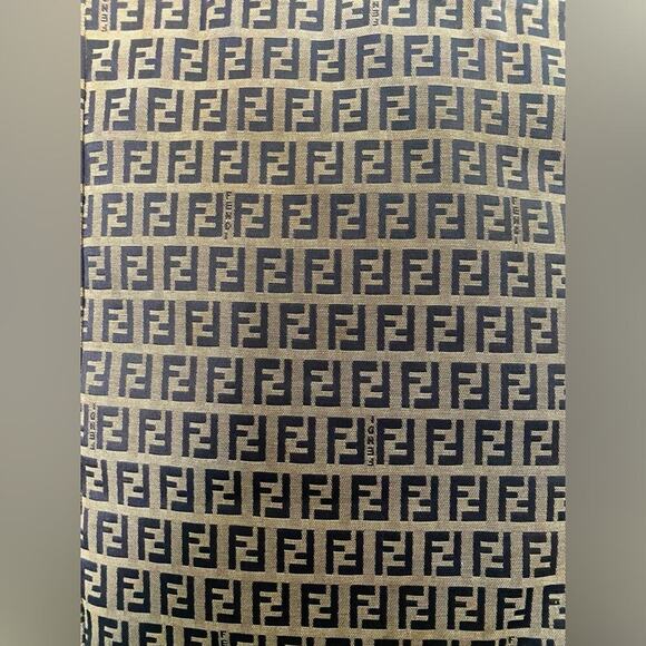 Fendi Tote Bag Zucca Zucchino Monogram FF Logo Brown Canvas Leather Vintage - Picture 4 of 13